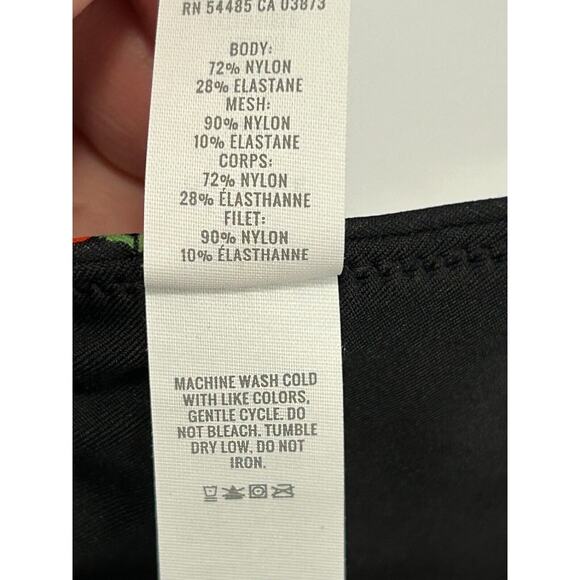 NWT Offline By Aerie Women's Goals Plunge Sports Bra in True Black Floral Size M - Picture 10 of 11